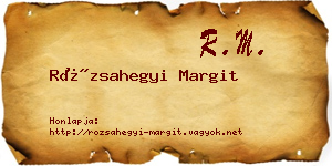 Rózsahegyi Margit névjegykártya