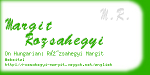 margit rozsahegyi business card